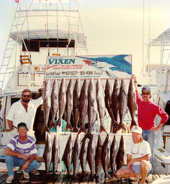 A superb catch of cobia.  Destin fishing is great, when you know where they live!  Let Neill Finkel Take You There!